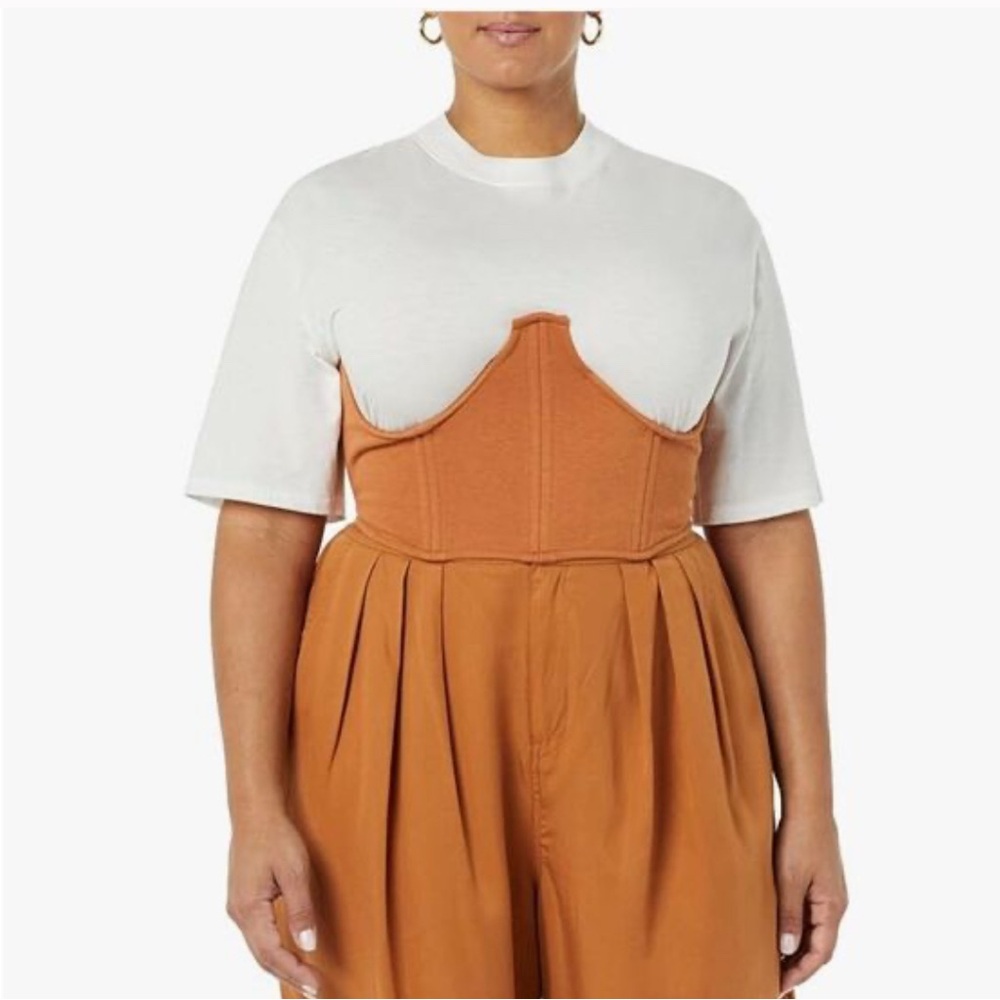 Terea Kennedy French Terry Corset Terracotta Size Large New with Tags